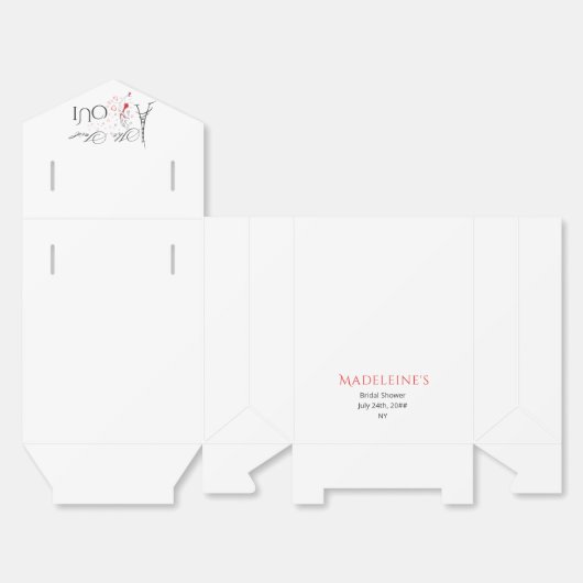 Chique Frans Parijzenaar Ze zei oui Vrijgezellenfe Bedankdoosjes (Ongevouwen)