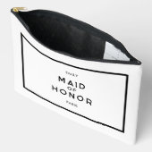 Chique Frans Zwart & Wit Maid of Honor Naam Etui (Open)