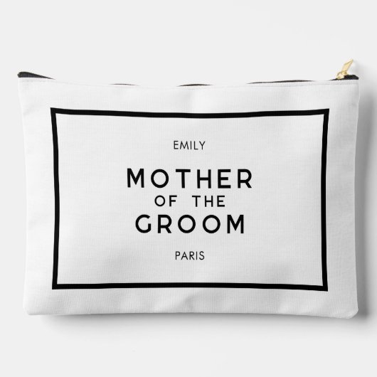 Chique Frans Zwart & Wit Moeder van de bruidegom Etui (Achterkant)