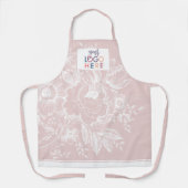 Chique Franse boerderij pioen uw bedrijf Logo Schort (Voorkant)