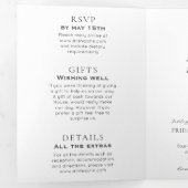 Chique franse foto alles in een bruiloft uitnodigi drieluik kaart (Binnenzijde eerst)