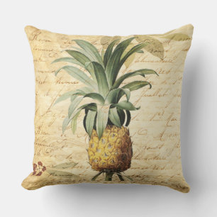 Chique Franse kalligrafie en vintage ananas Kussen