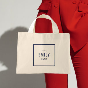 Chique Franse Navy Beauty / Mode Merkpromo Mini Tote Bag