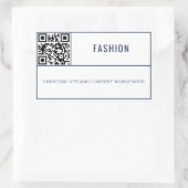 Chique Franse Navy Mode merk QR-code Rechthoekige Sticker (Tas)