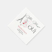 Chique Franse Parijse Ze Zei Oui Bruidsmeisjesfees Servet (Hoek)