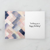 Chique Franse Roze Blauwe Cadeautassen Strik Verja Kaart (Binnen)