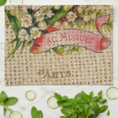 Chique Franse scripts Victoriaans bloemenkrans Par Theedoek (Gevouwen)