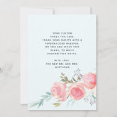 Chique Franse Tuin Bloemen Bruiloft Liefde en Beda Bedankkaart (Achterkant)