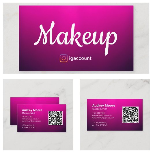 Chique freelance make-up artiest visitekaartje