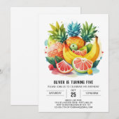 Chique Fruitige Banaan Verjaardag Kaart (Voorkant / Achterkant)