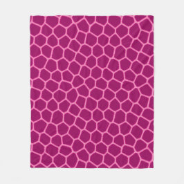 Chique Fuchsia Roze Giraffeprint Vliesdeken Fleece Deken