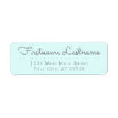 Chique Fun Grey Mint Groen Eenvoudige Stijl Typogr Etiket (Voorkant)