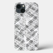 Chique gebloemde monogram en strepen Case-Mate iPh iPhone Case (Achterkant)
