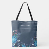 Chique gebloemde monogramtassen tote bag (Achterkant)