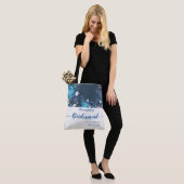 Chique gebloemde monogramtassen tote bag (Op model)