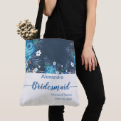 Chique gebloemde monogramtassen tote bag (Dichtbij)