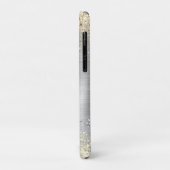 Chique geborsteld metaal zilver goud namaak glitte Case-Mate iPhone case (Achterkant/links)