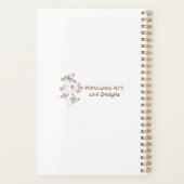 Chique geel en Paarse bloesems patroon Planner (Achterkant)