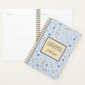 Chique geel en Paarse bloesems patroon Planner (Display)