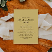 Chique Geel Graduation Party Kaart