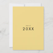 Chique Geel Graduation Party Kaart (Achterkant)