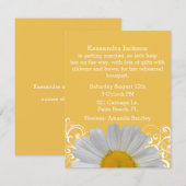 Chique geel met Daisy Bridal Shower Uitnodiging (Voorkant / Achterkant)