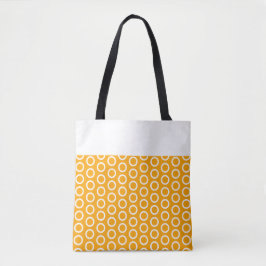 Chique Geel Wit Tegelkunst Patroon Kleur Blok Tote Bag