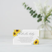 Chique Geel Zonnebloem Bloemen Bring Books voor Ba Informatiekaartje (Staand voorkant)