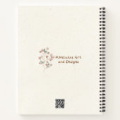 Chique geïnspireerd blauw bloemmotief notitieboek