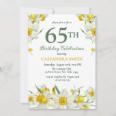 Chique gele Daffodil lente bloemenverjaardag Kaart (Voorkant)