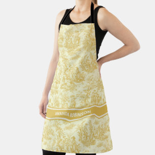 Chique Gele Franse Land Toile de Jouy Schort