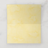 Chique gele hortensia vlinder bruiloft plaatskaartje (Binnenkant ongevouwen)