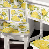 Chique Gele Rozen Bloemendecoupage Tissuepapier