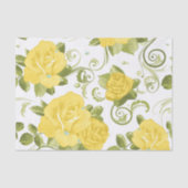 Chique Gele Rozen Bloemendecoupage Tissuepapier (Voorkant)