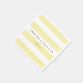 Chique gele strepen bruiloft servetten (Hoek)