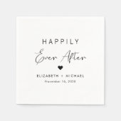 Chique gelukkig ooit na bruiloft servet (Voorkant)