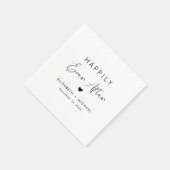 Chique gelukkig ooit na bruiloft servet (Hoek)