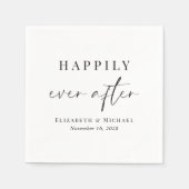 Chique gelukkig ooit na bruiloft servet (Voorkant)