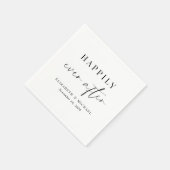 Chique gelukkig ooit na bruiloft servet (Hoek)