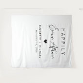 Chique gelukkig ooit na bruiloft wandkleed (Voorkant (horizontaal))