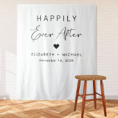 Chique gelukkig ooit na bruiloft wandkleed