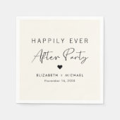 Chique gelukkig ooit na feest bruiloft receptie servet (Voorkant)