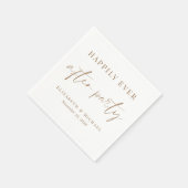 Chique gelukkig ooit na feest bruiloft receptie servet (Hoek)