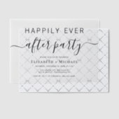 Chique gelukkig ooit na feest bruiloft receptie vellum uitnodigingen (Offset (Uitnodiging))