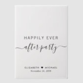 Chique gelukkig ooit na feest bruiloft receptie vellum uitnodigingen (Voorkant)