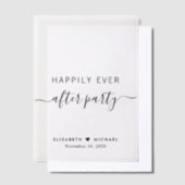 Chique gelukkig ooit na feest bruiloft receptie vellum uitnodigingen (Offset)