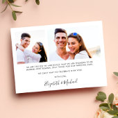 Chique gelukkig ooit na foto Verloving Aankondiging