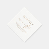 Chique gelukkig ooit na gouden script bruiloft servet (Hoek)