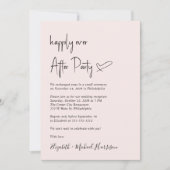 Chique gelukkig ooit na roze bruiloft receptie kaart (Voorkant)