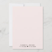 Chique gelukkig ooit na roze bruiloft receptie kaart (Achterkant)